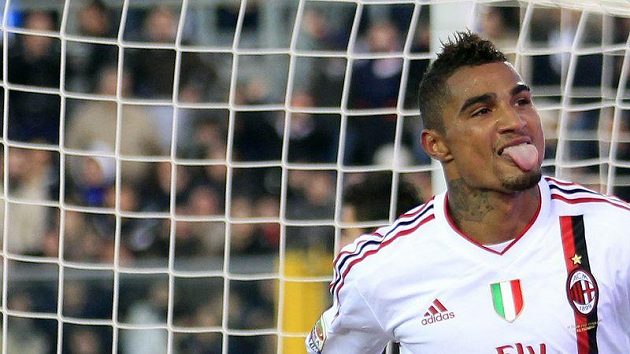 Kevin-Prince Boateng z AC Milán se raduje branky Kevin-Prince Boateng z AC Milán se raduje branky