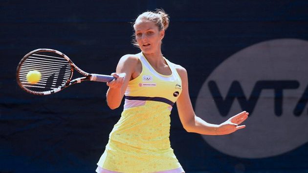 Karolína Plíšková ve finále pražského turnaje. Karolína Plíšková ve finále pražského turnaje.
