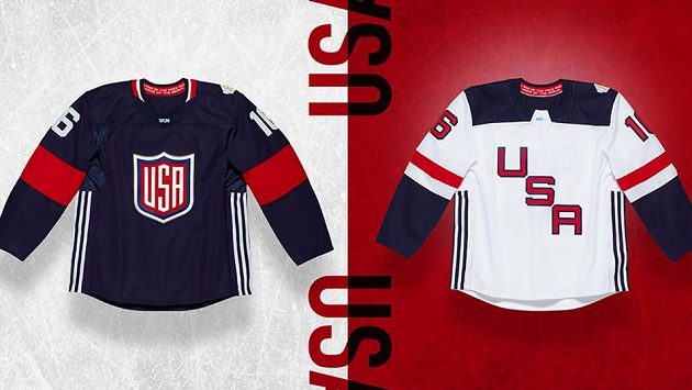 Dres Spojených států amerických pro Světový pohár v hokeji. Dres Spojených států amerických pro Světový pohár v hokeji.