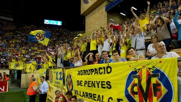 Fanoušci Villarrealu - ilustrační foto. Fanoušci Villarrealu - ilustrační foto.