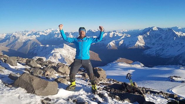 Radek Jaroš na kavkazském Elbrusu. Radek Jaroš na kavkazském Elbrusu.