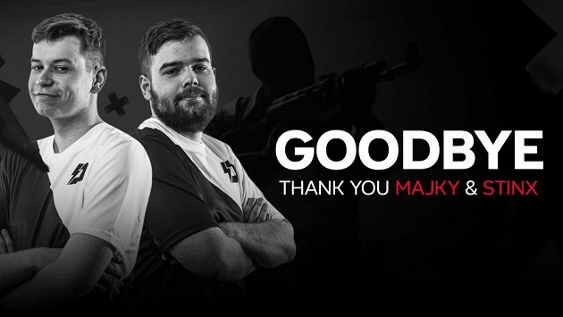 Esportový tým Dynamo Eclot se loučí s dvojicí CS:GO hráčů Lukáš "Majky" Měcháček (vlevo) a Matěj "stinx" Štorek. Esportový tým Dynamo Eclot se loučí s dvojicí CS:GO hráčů Lukáš "Majky" Měcháček (vlevo) a Matěj "stinx" Štorek.