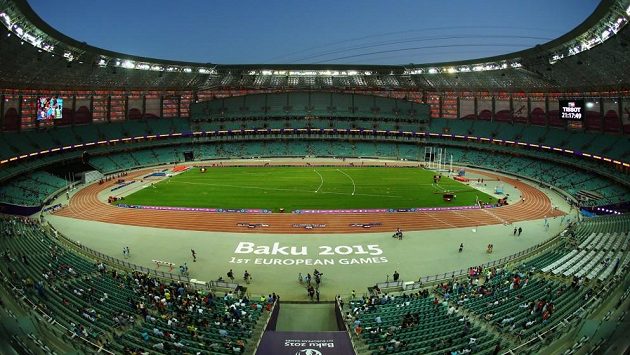 Olympijský stadion v Baku, ilustrační foto. Olympijský stadion v Baku, ilustrační foto.