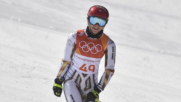 Česká reprezentantka Ester Ledecká po obřím slalomu na ZOH. Česká reprezentantka Ester Ledecká po obřím slalomu na ZOH.