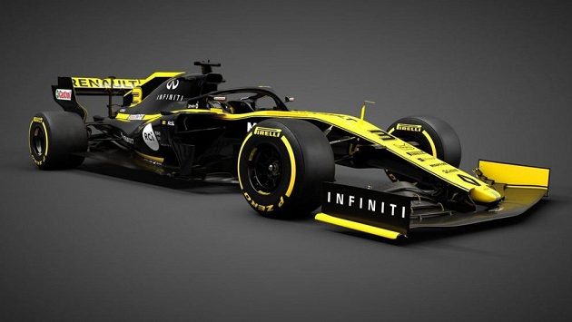 Nový monopost Renaultu. Nový monopost Renaultu.