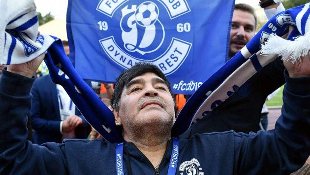 Diego Maradona v době, kdy byl prezidentem běloruského Dynama Brest. Diego Maradona v době, kdy byl prezidentem běloruského Dynama Brest.