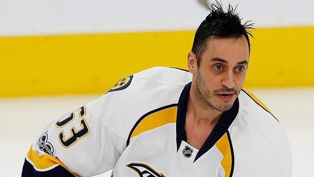 Mike Ribeiro v dresu Nashvillu. Mike Ribeiro v dresu Nashvillu.