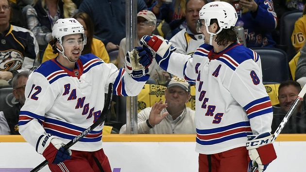 Útočník Filip Chytil (72) dal gól i ve druhém utkání NHL po povolání z farmy do prvního týmu New Yorku Rangers. Útočník Filip Chytil (72) dal gól i ve druhém utkání NHL po povolání z farmy do prvního týmu New Yorku Rangers.