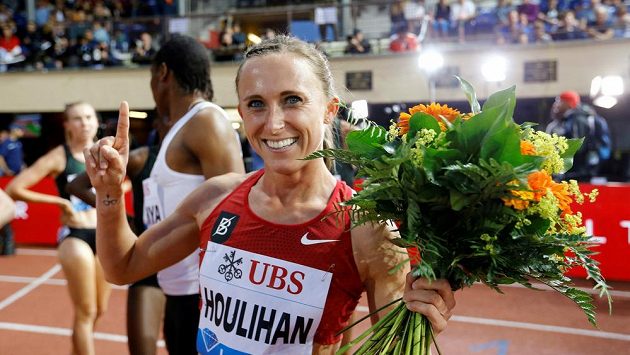 Americká běžkyně Shelby Houlihanová na snímku z roku 2018. Americká běžkyně Shelby Houlihanová na snímku z roku 2018.