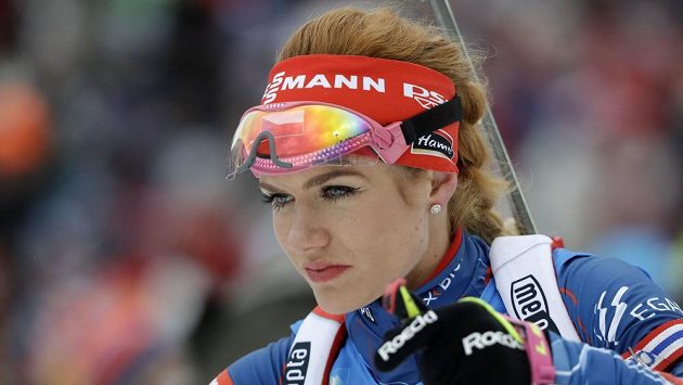 Gabriela Koukalová před tím, že pro ni začal štafetový závod v Ruhpoldingu Gabriela Koukalová před tím, že pro ni začal štafetový závod v Ruhpoldingu