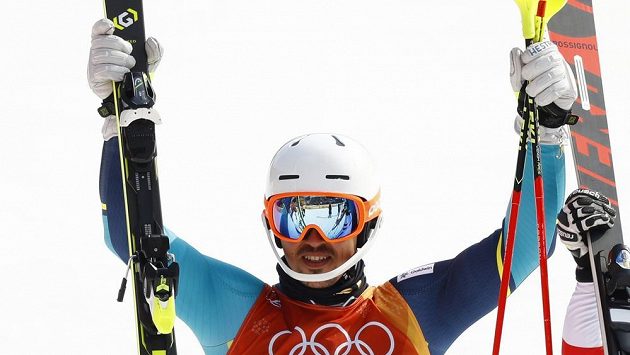 Vítěz olympijského slalomu - Švéd André Myhrer. Vítěz olympijského slalomu - Švéd André Myhrer.