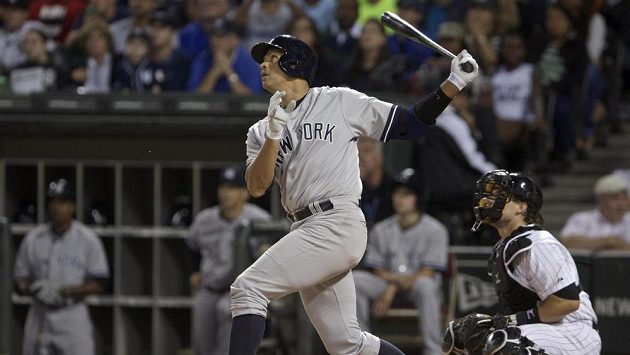 Alex Rodriguez z New York Yankees v utkání proti Chicagu White Sox Alex Rodriguez z New York Yankees v utkání proti Chicagu White Sox