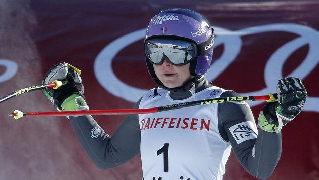 Tessa Worleyová z Francie vede po prvním kole obřího slalomu na MS ve Svatém Mořici. Tessa Worleyová z Francie vede po prvním kole obřího slalomu na MS ve Svatém Mořici.