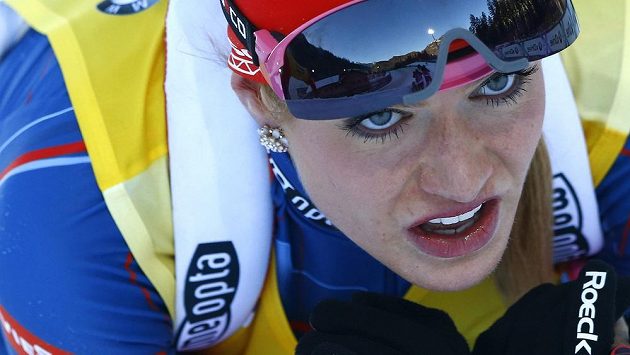 Gabriela Soukalová v Ruhpoldingu během vytrvalostního závodu na 15 km. Gabriela Soukalová v Ruhpoldingu během vytrvalostního závodu na 15 km.