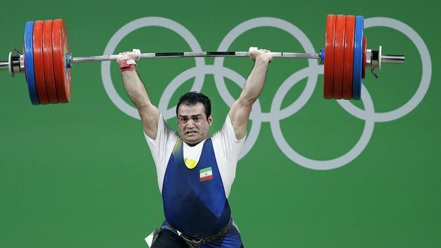 Íránský šampión do 94 kg Sohráb Moradí. Íránský šampión do 94 kg Sohráb Moradí.