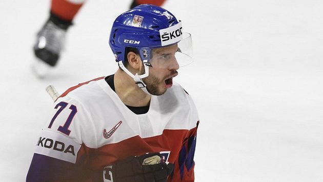 Útočník české hokejové reprezentace Tomáš Hyka během MS v Kodani. Útočník české hokejové reprezentace Tomáš Hyka během MS v Kodani.