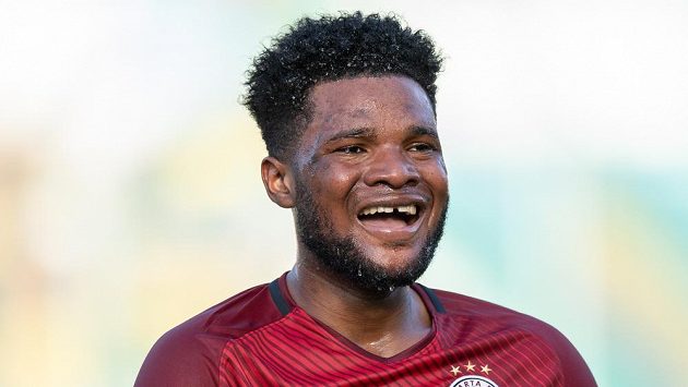Benjamin Tetteh ze Sparty během utkání v Teplicích. Benjamin Tetteh ze Sparty během utkání v Teplicích.