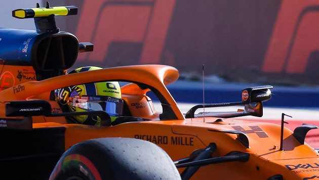 Lando Norris ze stáje McLaren. Lando Norris ze stáje McLaren.