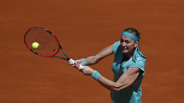 Petra Kvitová při předešlém madridském utkání s Coco Vandewegheovou. Petra Kvitová při předešlém madridském utkání s Coco Vandewegheovou.