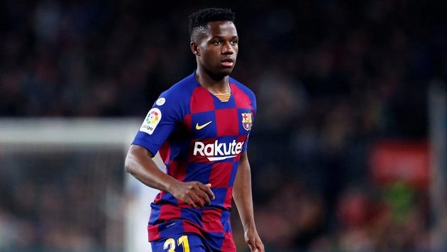 Ansu Fati coby vyrůstající hvězda Barcelony při nedávném utkání se San Sebastianem. Ansu Fati coby vyrůstající hvězda Barcelony při nedávném utkání se San Sebastianem.