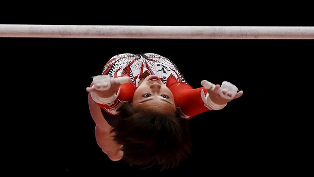 Japonská gymnastka Mai Murakamiová na MS. Japonská gymnastka Mai Murakamiová na MS.