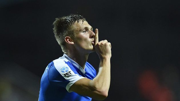 Martin Graiciar z Liberce se raduje z jednoho z gólů proti Mladé Boleslavi. Martin Graiciar z Liberce se raduje z jednoho z gólů proti Mladé Boleslavi.