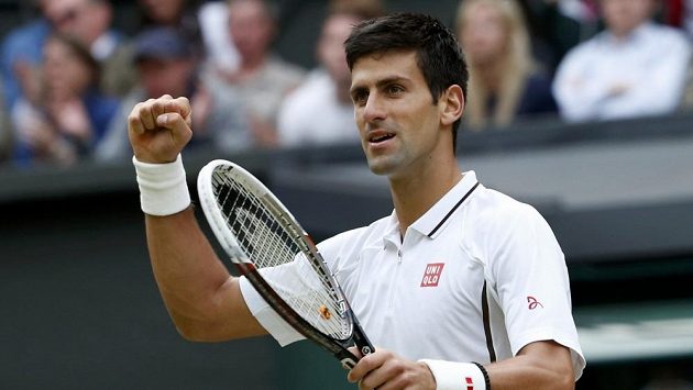 Srb Novak Djokovič na londýnské trávě. Srb Novak Djokovič na londýnské trávě.