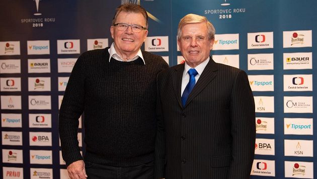 Jan (vlevo) a Jindřich Pospíšilové během slavnostního vyhlášení ankety Sportovec roku 2018 v Praze. Jan (vlevo) a Jindřich Pospíšilové během slavnostního vyhlášení ankety Sportovec roku 2018 v Praze.