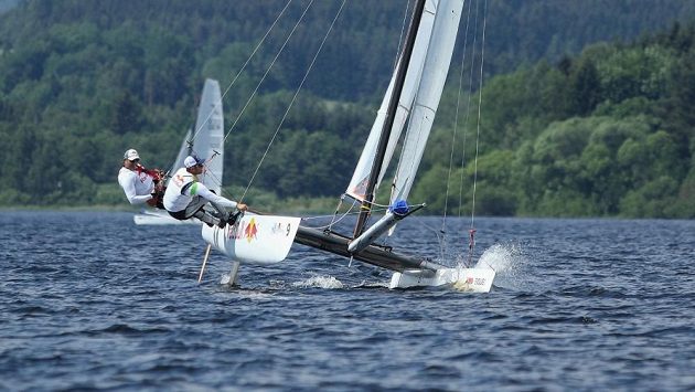 Regata ME katamaránů třídy Tornado na Lipně. Regata ME katamaránů třídy Tornado na Lipně.