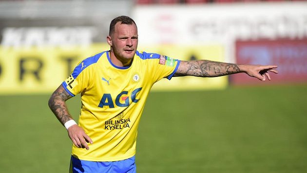 Útočník Jakub Řezníček z Teplic. Útočník Jakub Řezníček z Teplic.