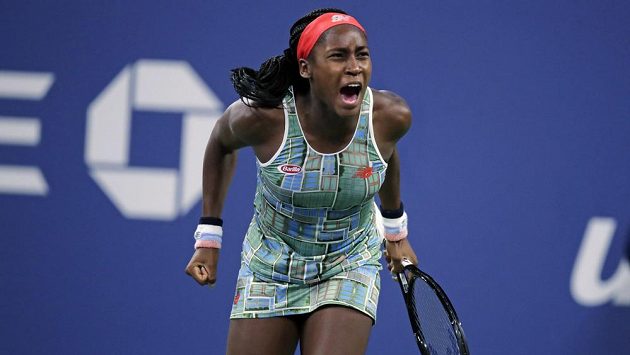 Americká teenagerka Cori Gauffová válí i na US Open. Americká teenagerka Cori Gauffová válí i na US Open.