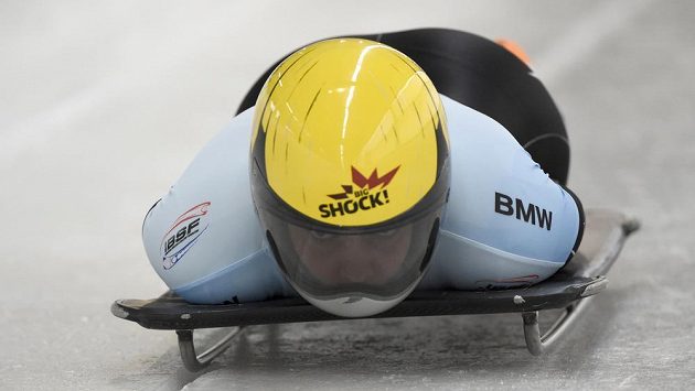 Anna Fernstädtová při první jízdě na MS v Altenbergu. Anna Fernstädtová při první jízdě na MS v Altenbergu.
