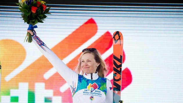 Tereza Kmochová a její radost na deaflympiádě v Rusku. Tereza Kmochová a její radost na deaflympiádě v Rusku.