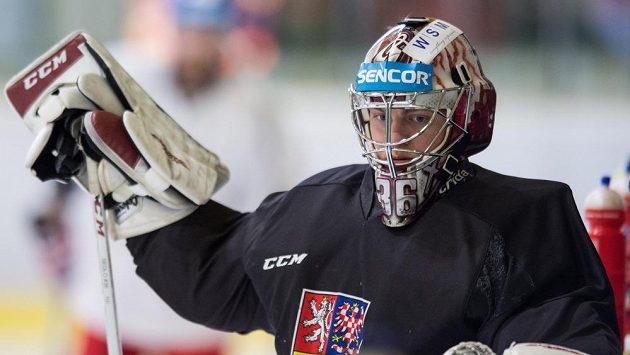 Brankář Jakub Sedláček. Brankář Jakub Sedláček.