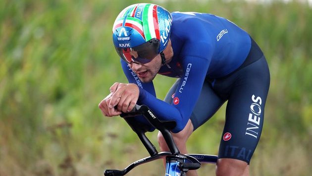 Titul mistra světa v časovce obhájil na šampionátu silničních cyklistů v Belgii Filippo Ganna. Titul mistra světa v časovce obhájil na šampionátu silničních cyklistů v Belgii Filippo Ganna.