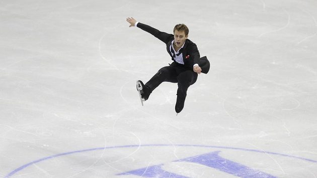 Český krasobruslař Michal Březina na ME v krasobruslení v Bratislavě. Český krasobruslař Michal Březina na ME v krasobruslení v Bratislavě.