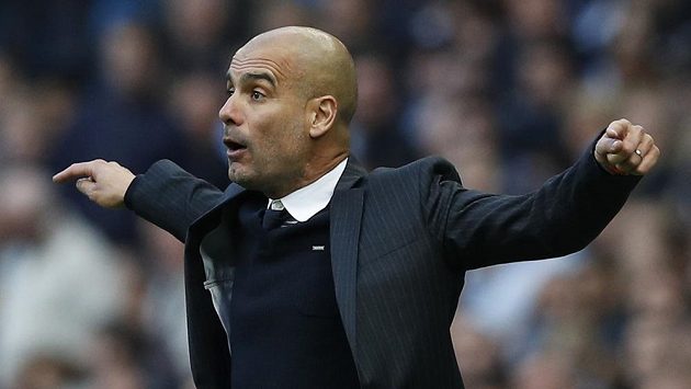 Trenér Manchesteru City Josep Guardiola. Trenér Manchesteru City Josep Guardiola.