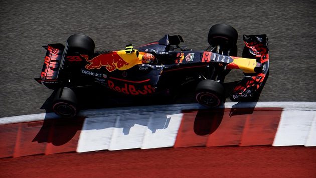 Max Verstappen během Velké ceny USA. Max Verstappen během Velké ceny USA.