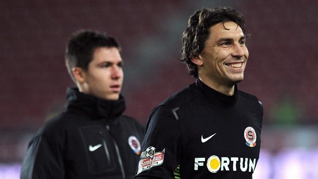 Hrdina pokutových kopů s Jihlavou, gólman Sparty Marek Čech. Hrdina pokutových kopů s Jihlavou, gólman Sparty Marek Čech.