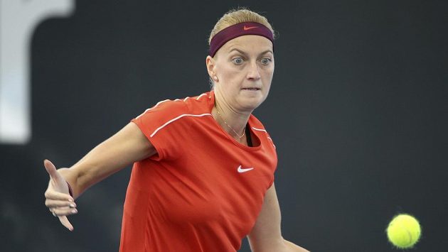 Česká tenistka Petra Kvitová v úvodním kole turnaje v Brisbane. Česká tenistka Petra Kvitová v úvodním kole turnaje v Brisbane.