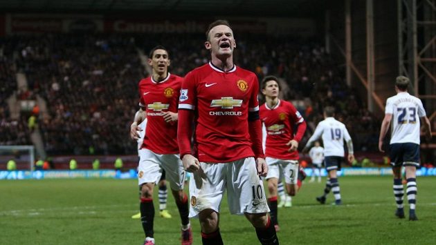 Útočník Manchesteru United slaví svůj gól do sítě Prestonu v osmifinále FA Cupu. Útočník Manchesteru United slaví svůj gól do sítě Prestonu v osmifinále FA Cupu.