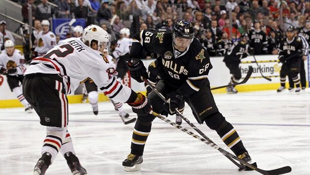 Jaromír Jágr v utkání proti Chicagu. Jaromír Jágr v utkání proti Chicagu.