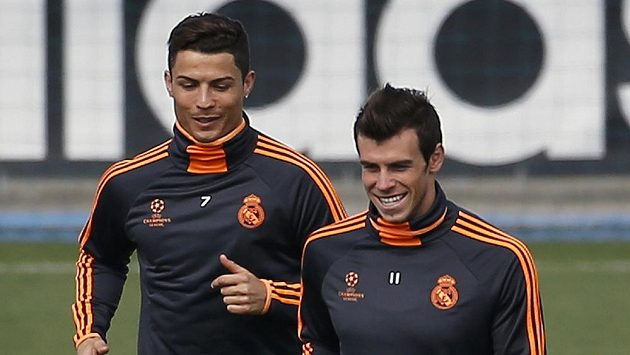 Hvězdy Realu Madrid Cristiano Ronaldo (vlevo) a Gareth Bale. Hvězdy Realu Madrid Cristiano Ronaldo (vlevo) a Gareth Bale.