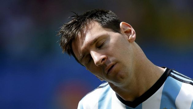 Soustředěný lídr Argentiny Lionel Messi. Soustředěný lídr Argentiny Lionel Messi.