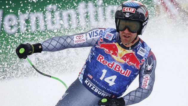 Steven Nyman z USA v Kitzbühelu. Steven Nyman z USA v Kitzbühelu.