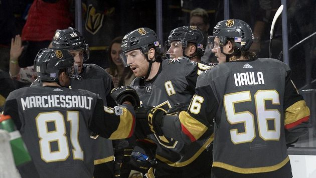 Hokejisté Vegas Golden Knights (ilustrační foto). Hokejisté Vegas Golden Knights (ilustrační foto).