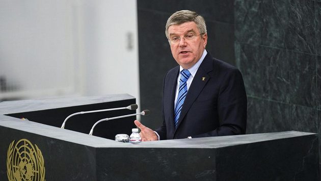Prezident mezinárodního olympijskýho výboru Thomas Bach Prezident mezinárodního olympijskýho výboru Thomas Bach