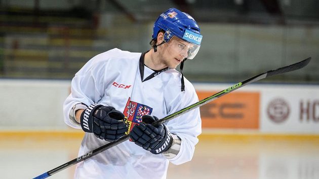 Andrej Nestrašil během tréninku hokejové reprezentace před turnajem Karlaja. Andrej Nestrašil během tréninku hokejové reprezentace před turnajem Karlaja.