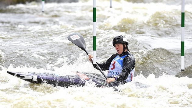 Kajakářka Kateřina Kudějová na archivním fotu. Kajakářka Kateřina Kudějová na archivním fotu.