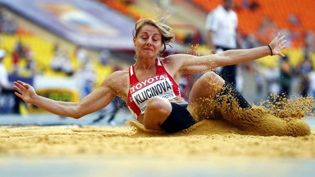 Sedmibojařka Eliška Klučinová v dálce na MS v Moskvě. Sedmibojařka Eliška Klučinová v dálce na MS v Moskvě.